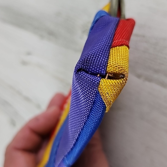 Vintage Hawaii rainbow stripe coin change purse kiss lock latch - Picture 13 of 13